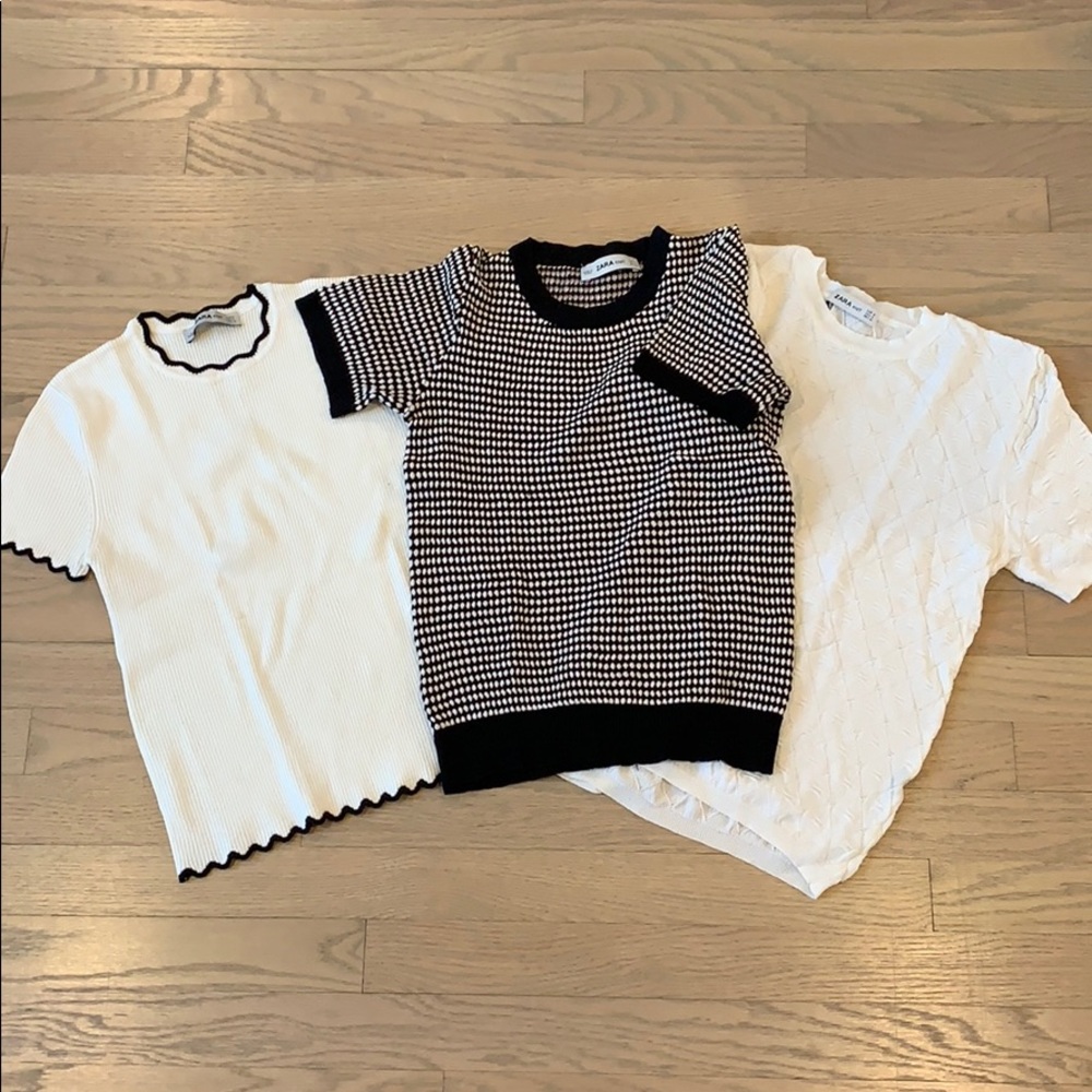 Zara 3 for 1 Basic Tees Size M